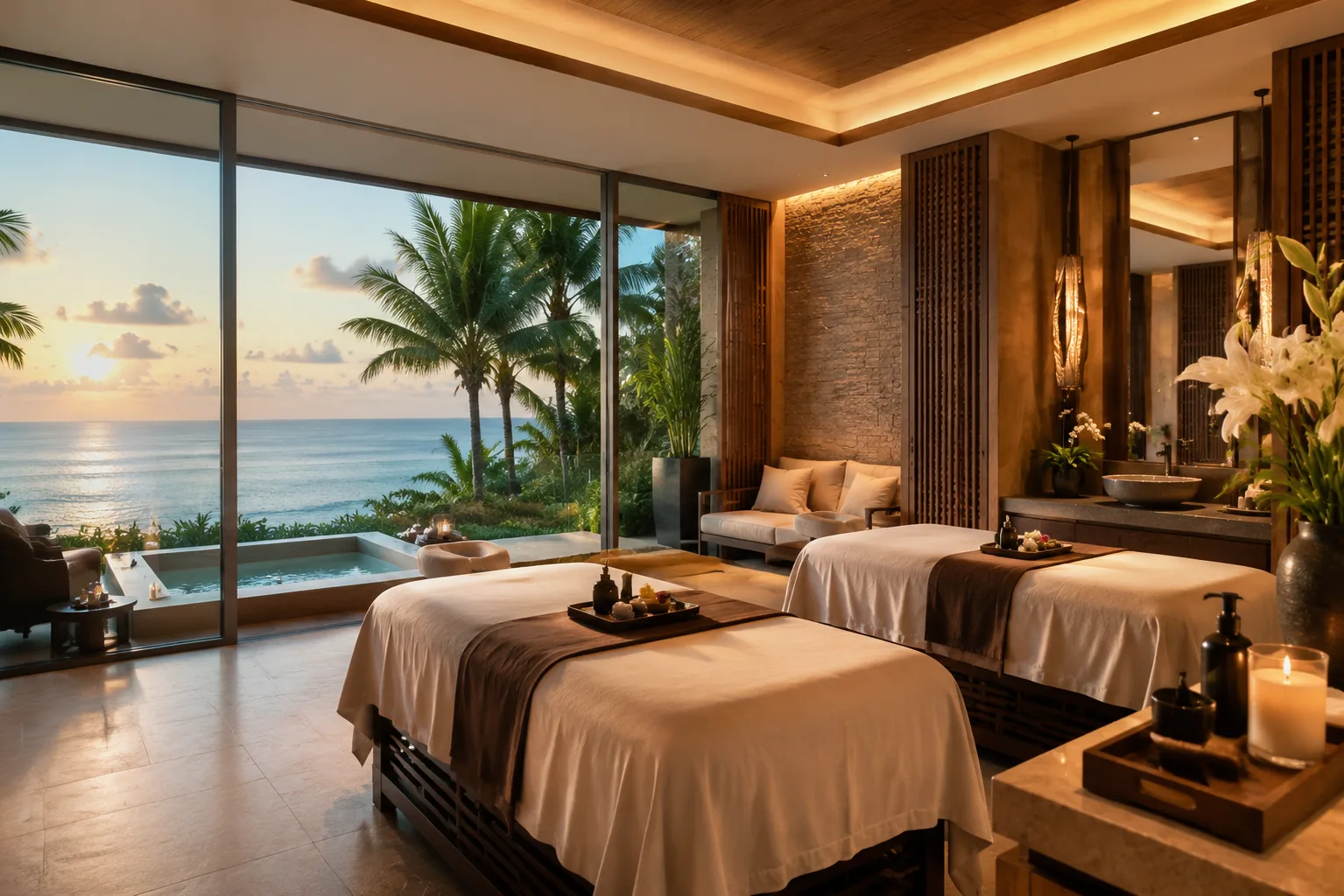 Phòng spa hướng biển nghỉ ngơi thượng hạng
