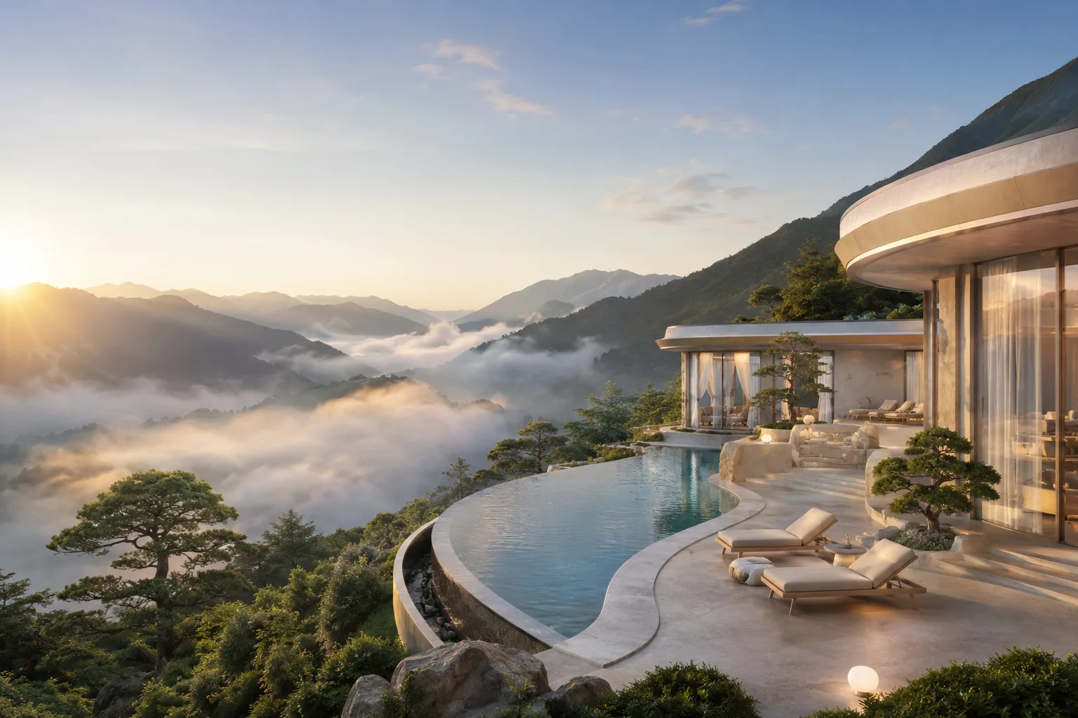 Resort Lâm Sơn sang trọng tối giản phong cách ngọc trai