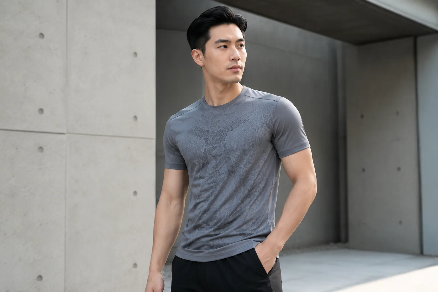 Áo Thun Nam Lâm Sơn 3D Tech Grey 01 Alt