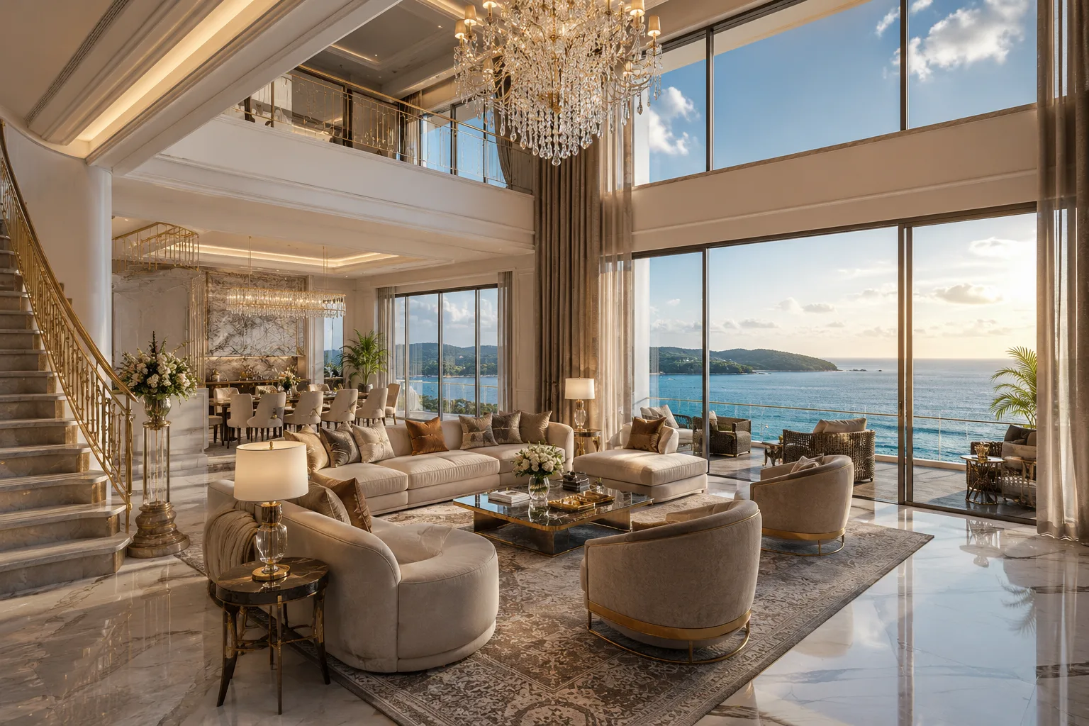 Không gian Dinh thự hoàng gia Tổng thống với view ôm trọn biển xanh tuyệt mỹ
