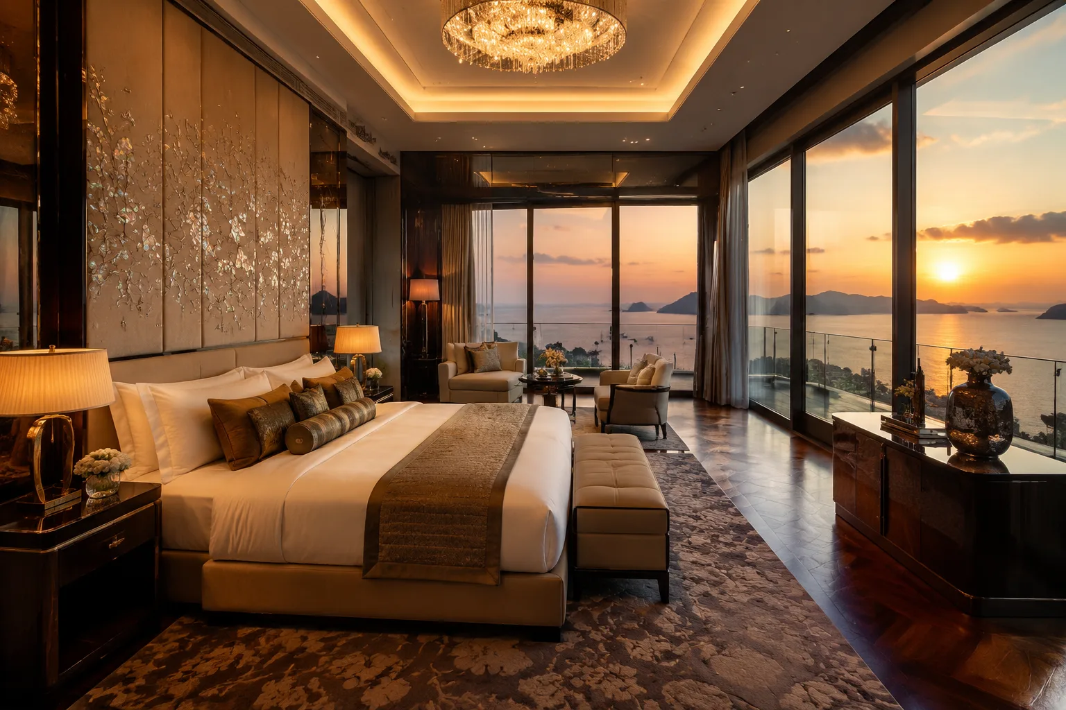Không gian ngủ thính khảm sâm châu lý quý
