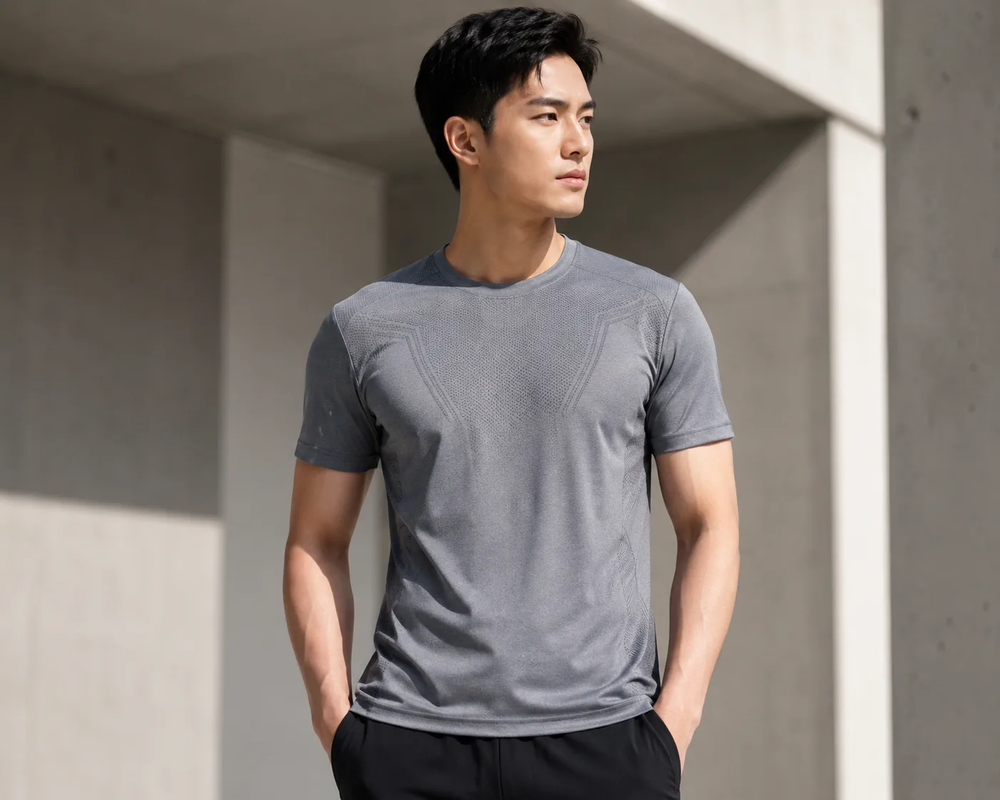 Áo Thun Nam Lâm Sơn 3D Tech Grey 01
