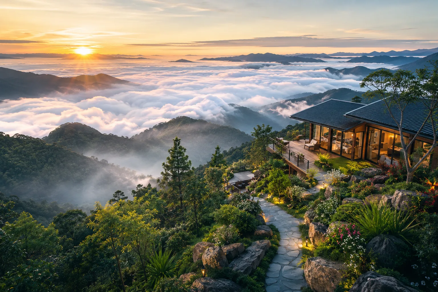 Không gian Lâm Sơn sinh thái hòa mình ngàn mây kì vĩ Việt Nam